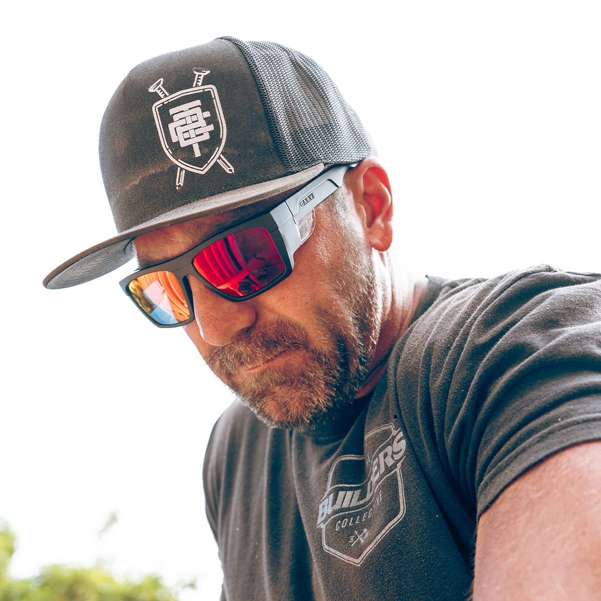 Volley Safety - Matt Black Frame - Grey Red Iridium Polarized Lens
