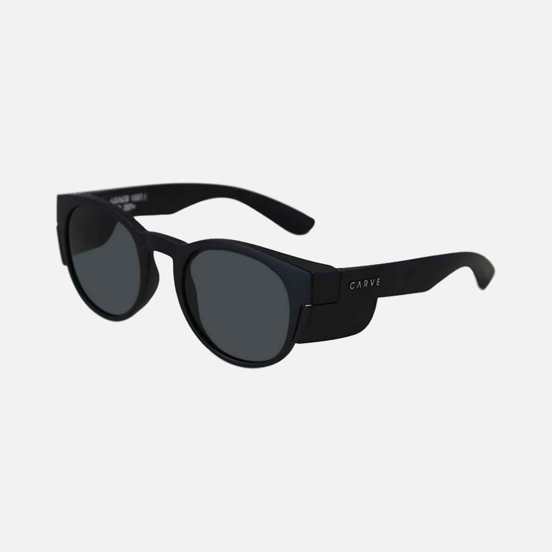 Chippy - Safety Matte Black Frame Grey Polarized Lens