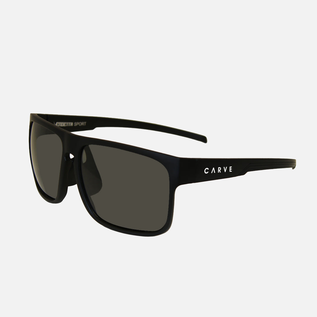 VENDETTA SPORT - Matte Black Frame with Grey Polarized Lens