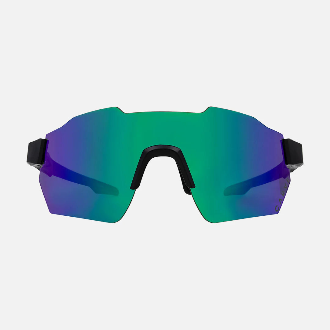 Level Up -  Frame: Matte Black <br> Lens: Rose with External Green Purple Iridium