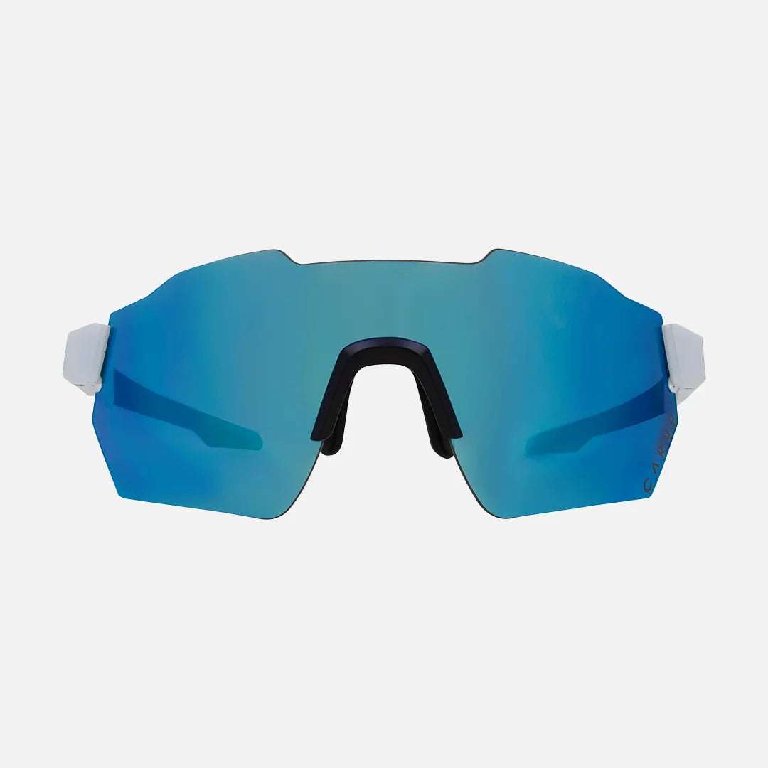 Level Up - Frame: Matte White <br> Lens: Rose with External Blue Iridium