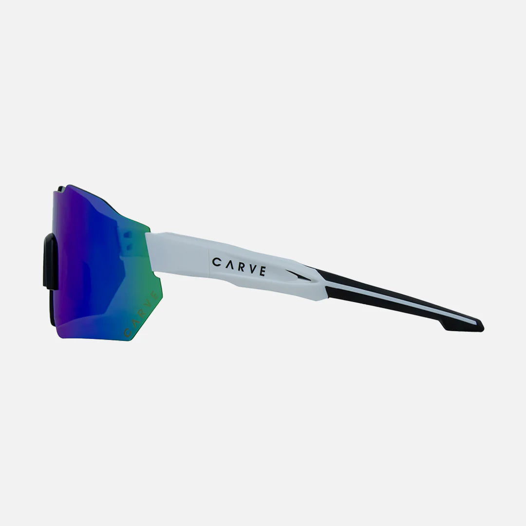 Level Up - Frame: Matte White <br> Lens: Rose with External Green Iridium
