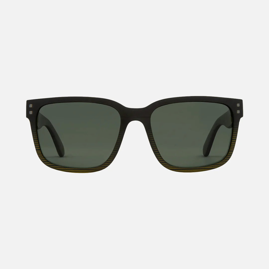 Rivals XL - Matte Black to Olive Streak  Frame with Green Polarized Lens