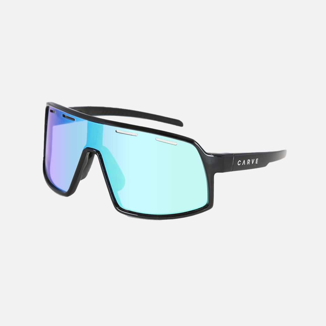 Sierra - Frame: Gloss Black <br> Lens: Rose with External Blue Iridium Lens plus Venting