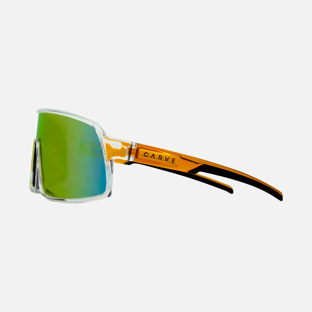 Sierra - Crystal Clear/Crystal Orange with Orange Temple, Grey Lens with Orange Iridium
