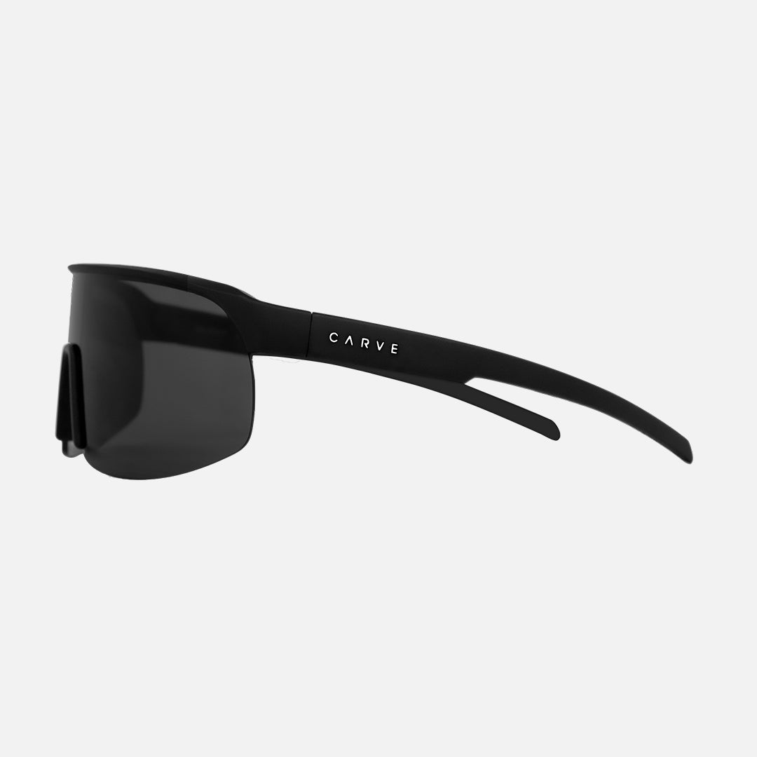 Velocity - Frame: Matte Black with Red Inner Temple <br> Lens: Grey