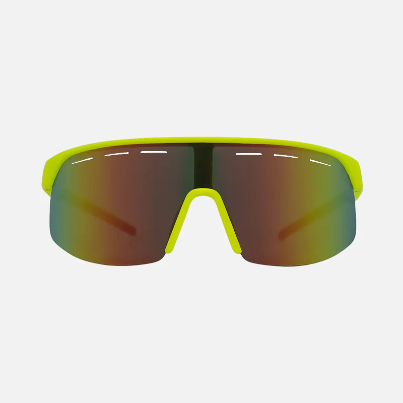 VELOCITY HD - Matte Fluro Yellow Frame, Grey Lens with Red Iridium plus Venting