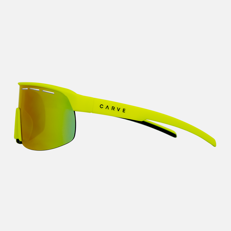 VELOCITY HD - Matte Fluro Yellow Frame, Grey Lens with Red Iridium plus Venting