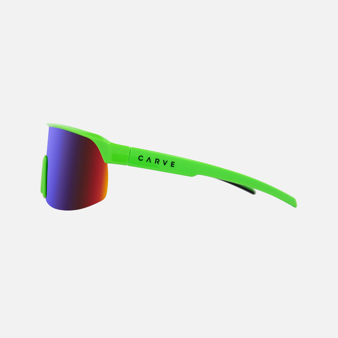 Velocity - Frame: Gloss Lime <br> Lens: Rose with External Green Iridium