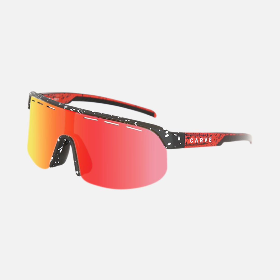 Velocity - Frame: Matte Black Splatter Paint <br> Lens: Grey with External Red Iridium plus Venting