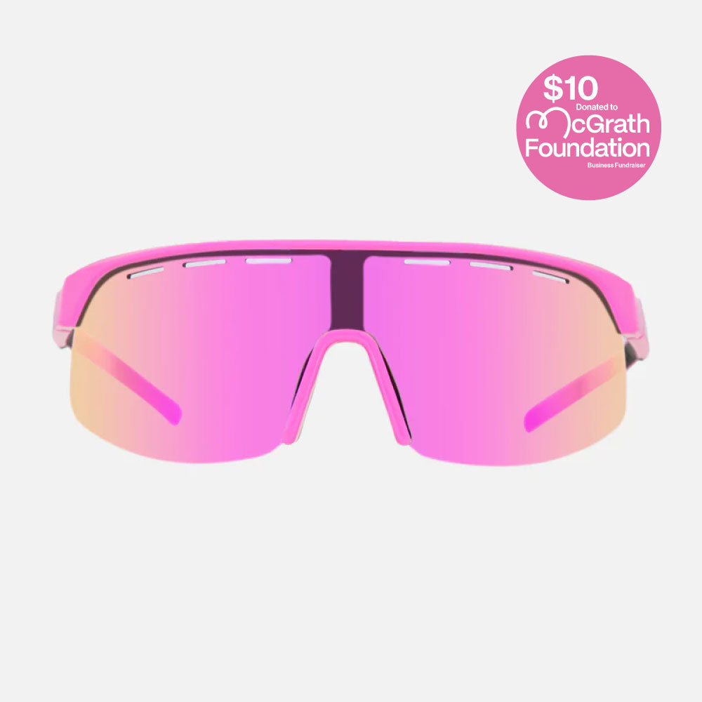 Velocity - Frame: Gloss Pink <br> Lens: Grey with External Pink Iridium plus Venting