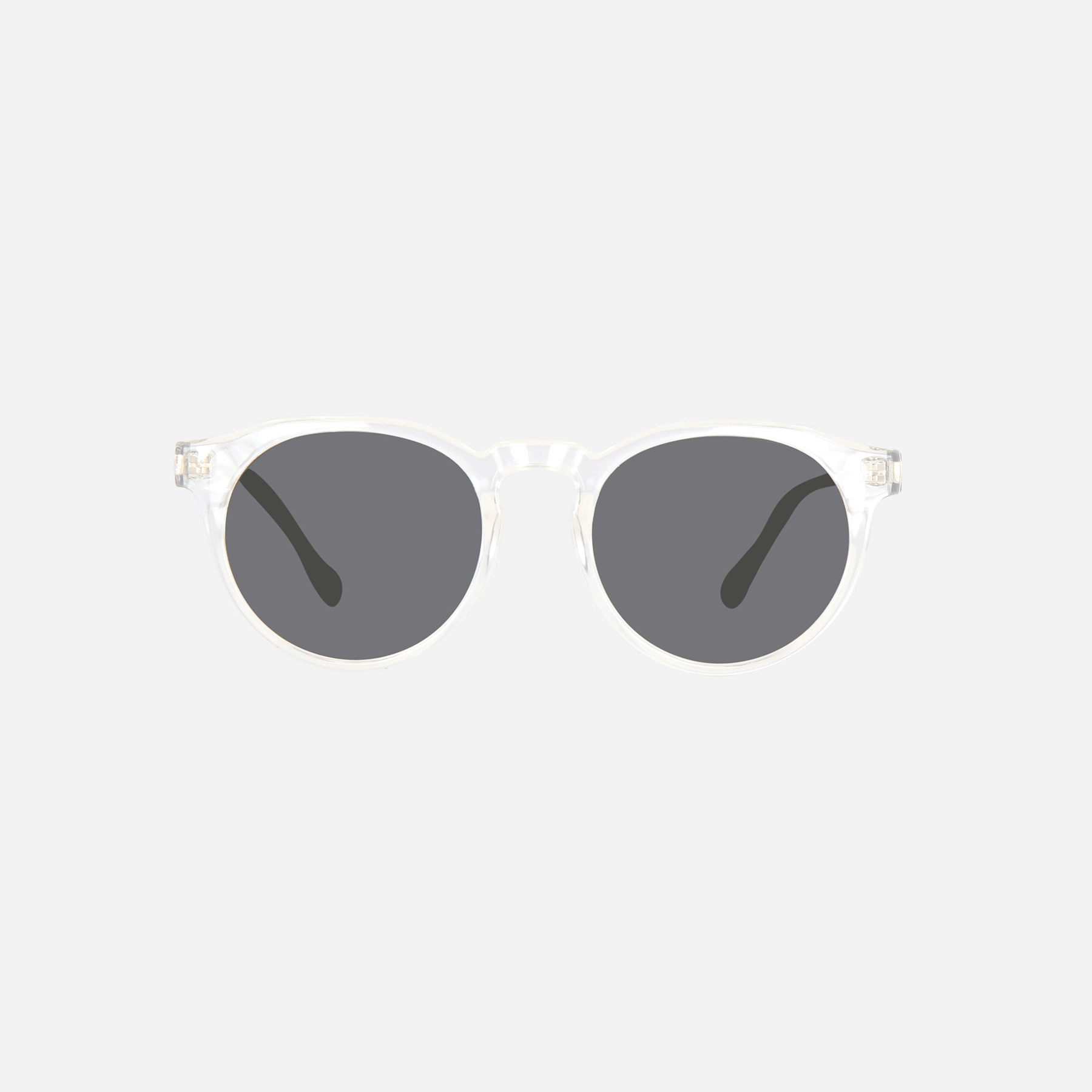 Hudson - Crystal Clear Frame Grey Lens