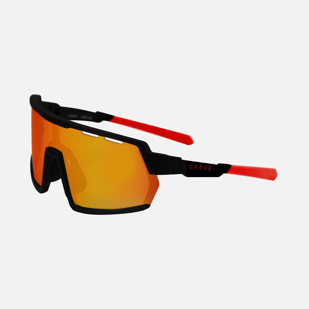 Legacy - Matte Black Frame Red Rubber Arm, Grey Lens with Red Iridium plus Venting