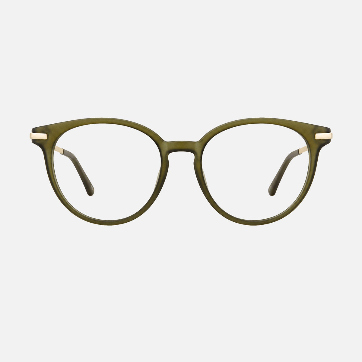 Dahlia - Blue Light Matt Olive Frame Glasses