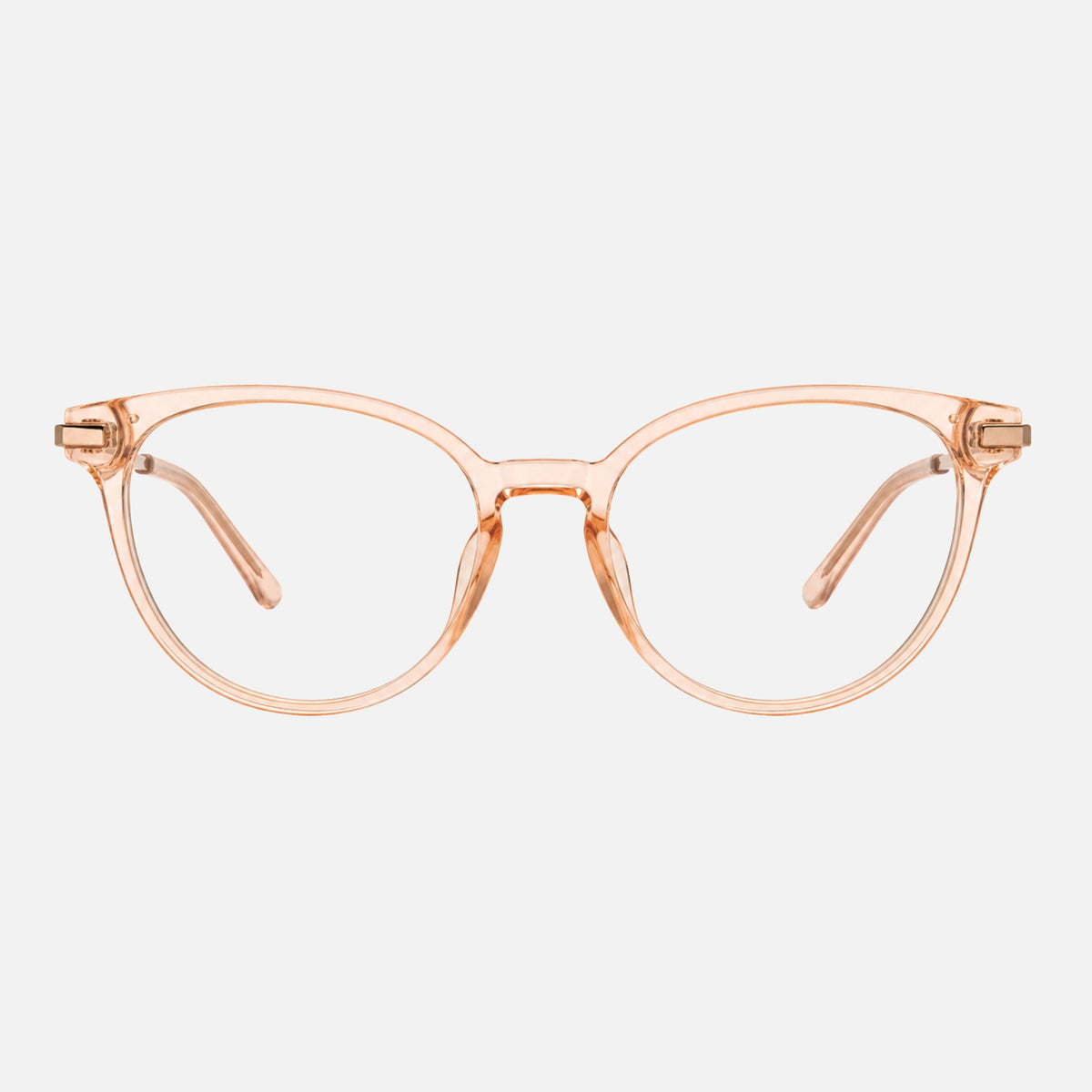 Dahlia - Blue Light Crystal Pink Champagne Frame Glasses
