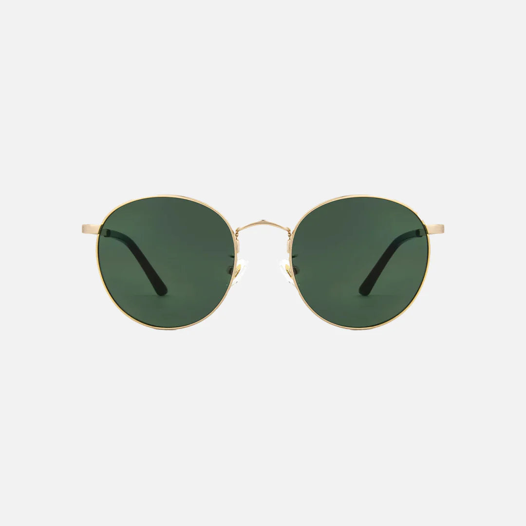 Heidi - Brushed Gold Frame Green Lens