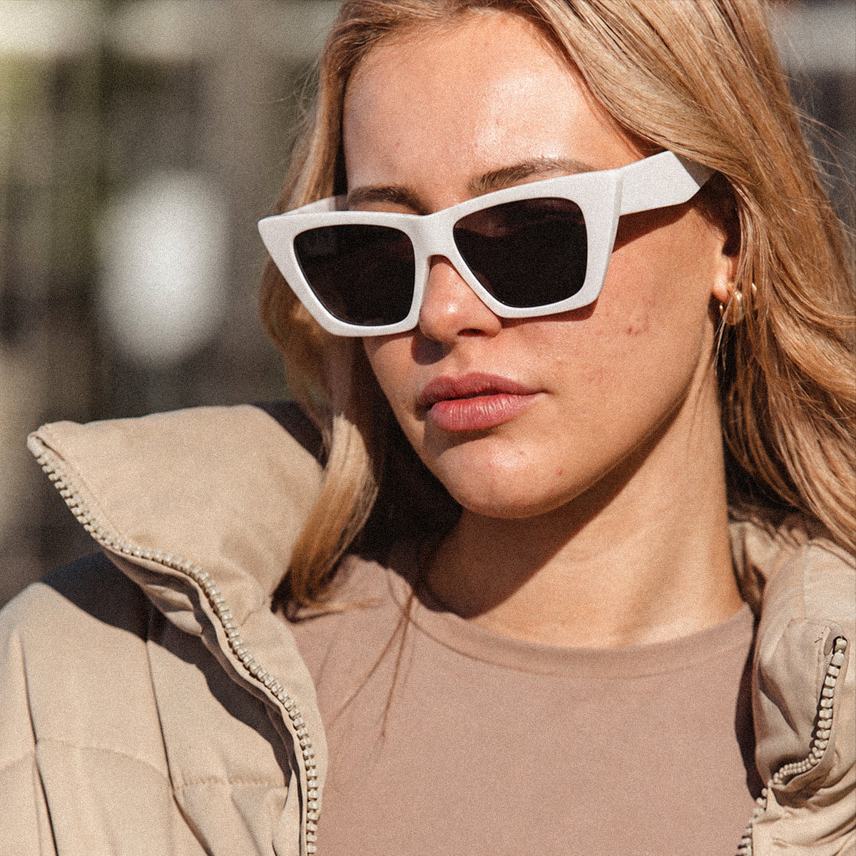 York - Gloss White Frame with Grey Lens