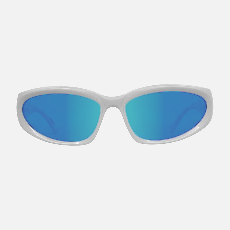 KUBIX - Gloss White Frame, Grey Lens with Blue Iridium