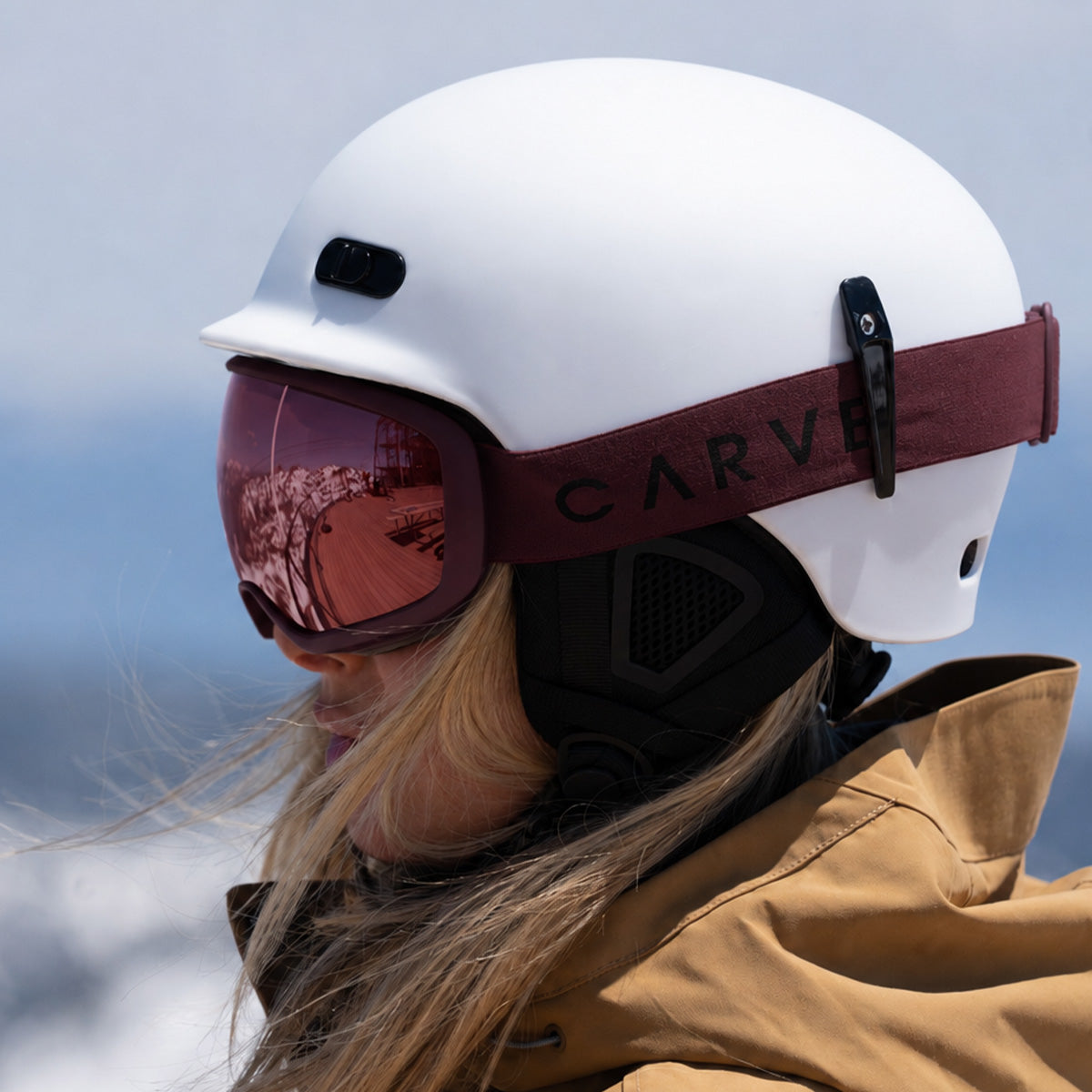 First Tracks - Matt Plum Frame w/Rose Lens