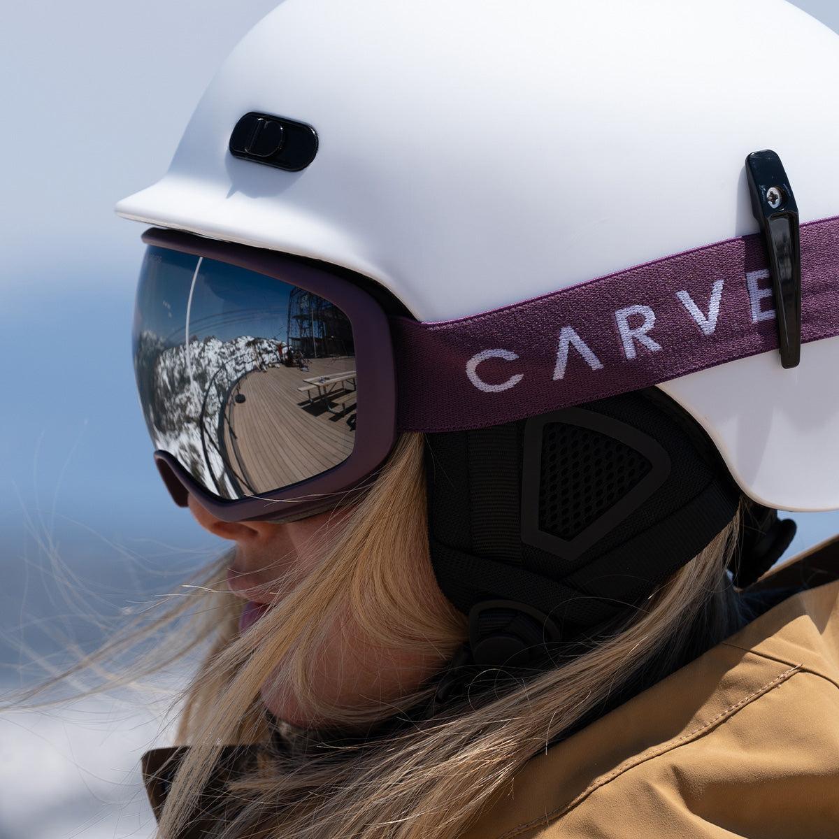 First Tracks - Asian Fit Matt Plum Frame, Grey Lens with Silver Iridium and Plum Strap