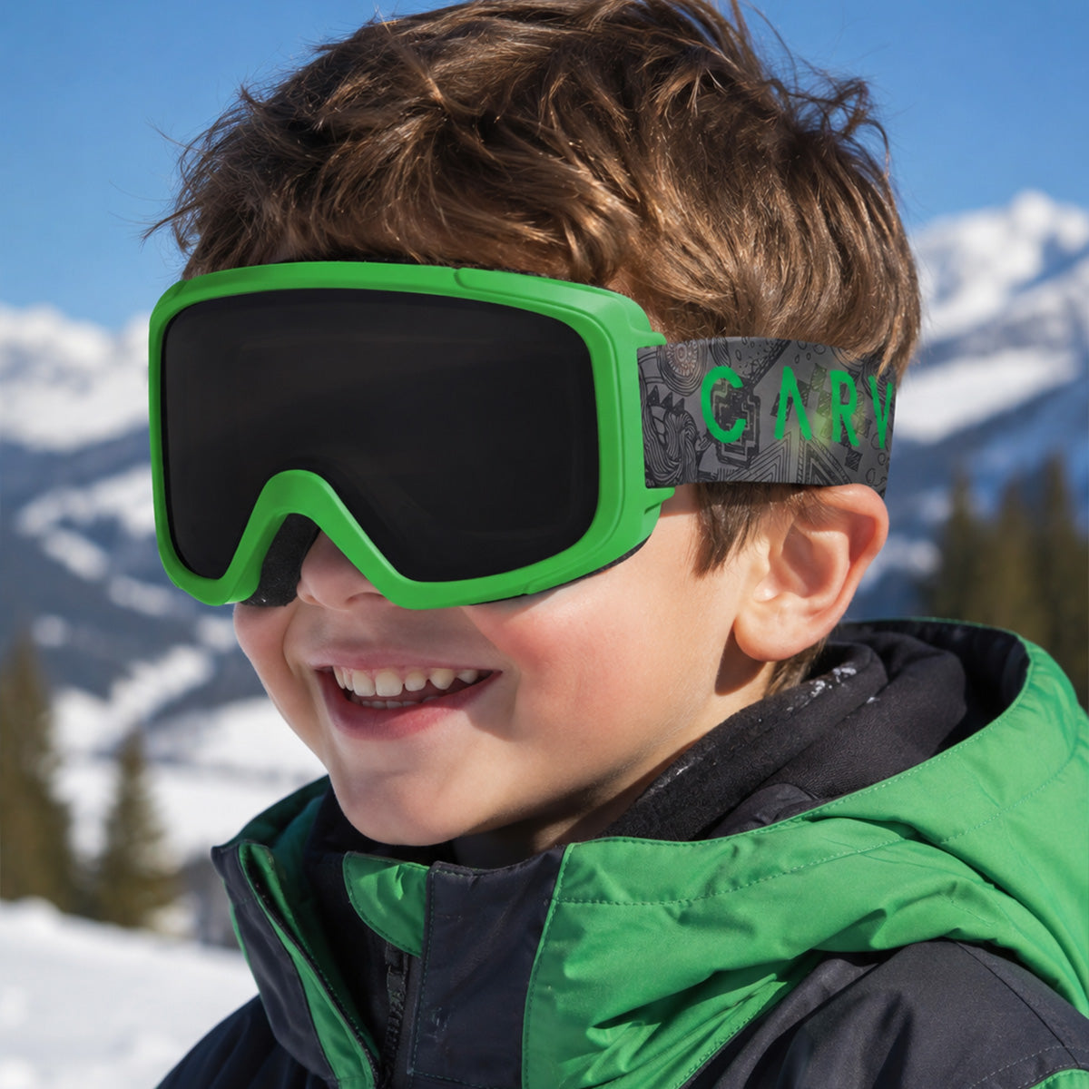 Glide - Matt Green Frame with Grey Lens