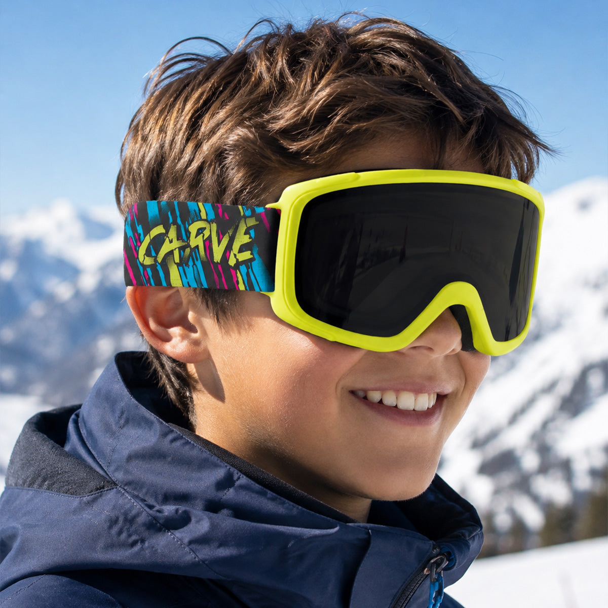 Glide - Matt Fluro Yellow Frame with Grey Lens