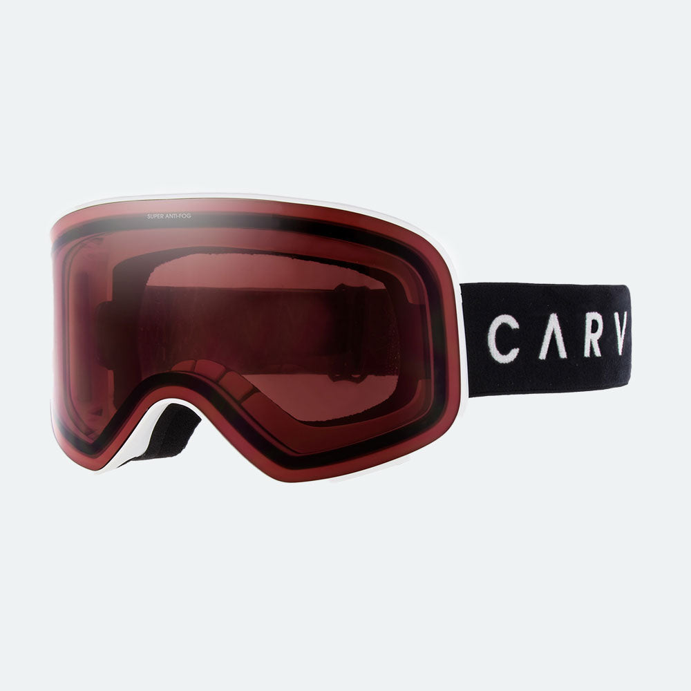 Frother - Matt White Frame, Rose Lens with Black Strap