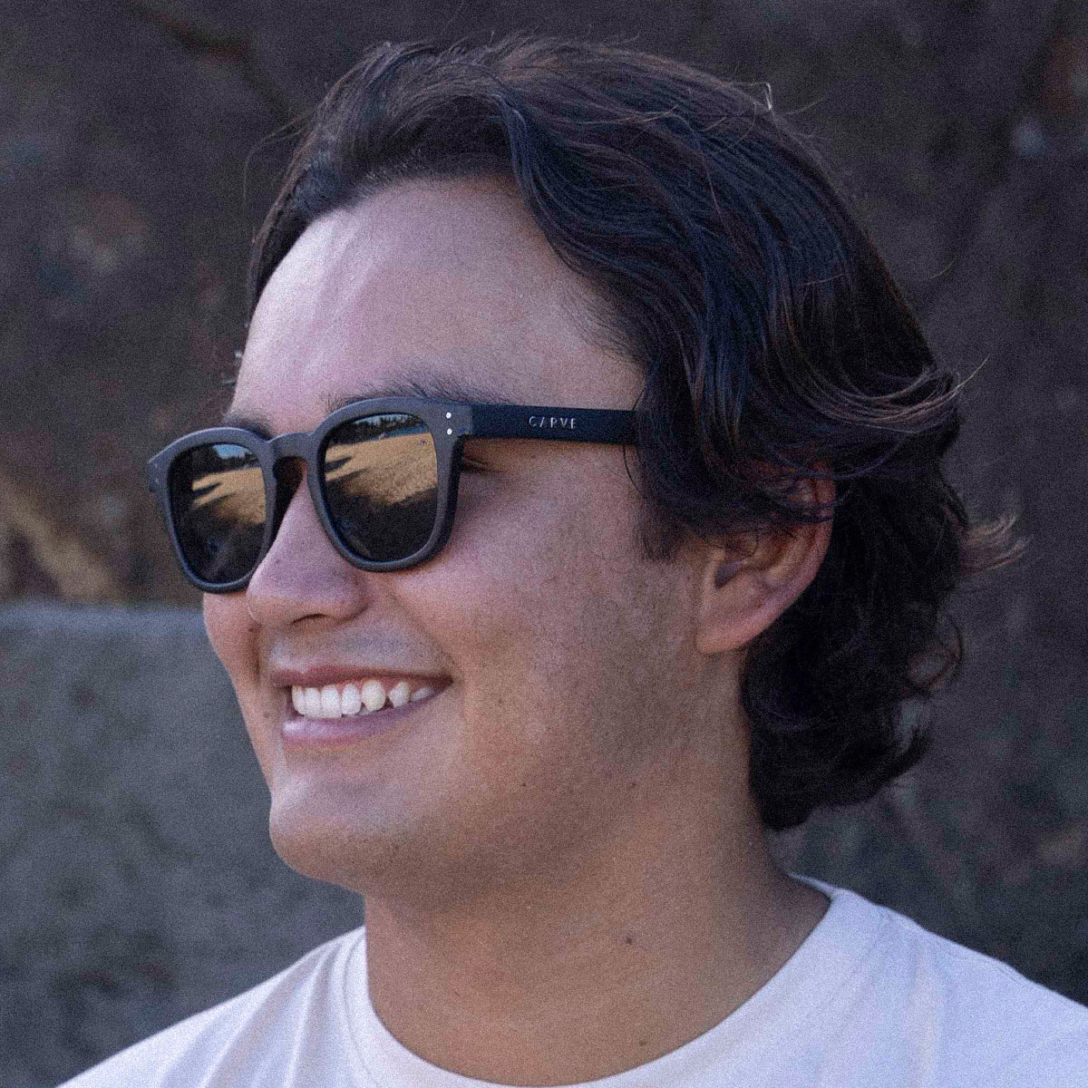 Homeland - Injected Polarized Matt Black Frame Recycled Sunglasses