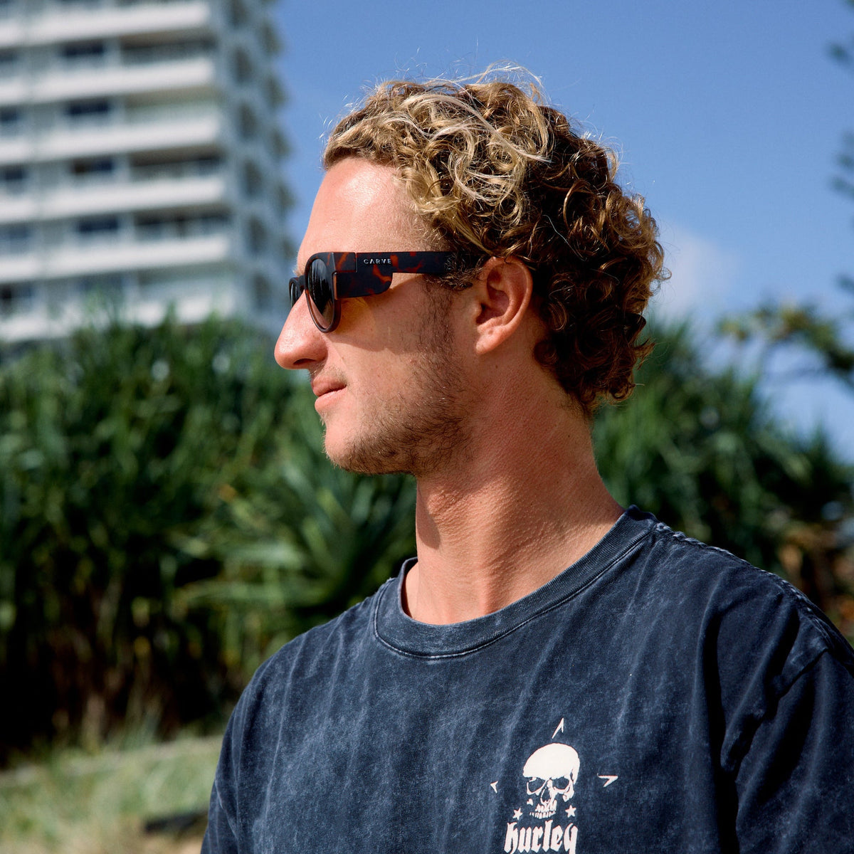 CHIPPY SAFETY -  WITH A MATTE TORT FRAME AND BROWN POLARIZED LENS