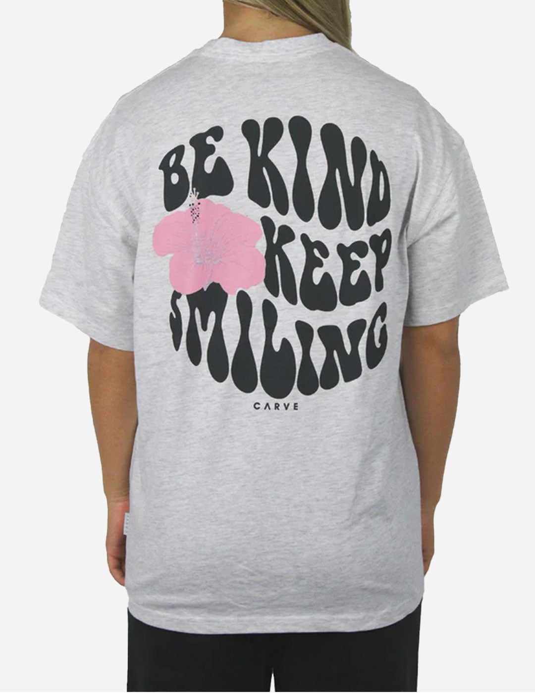 Golden Hour - Girls Short Sleeve Tee - White Marle