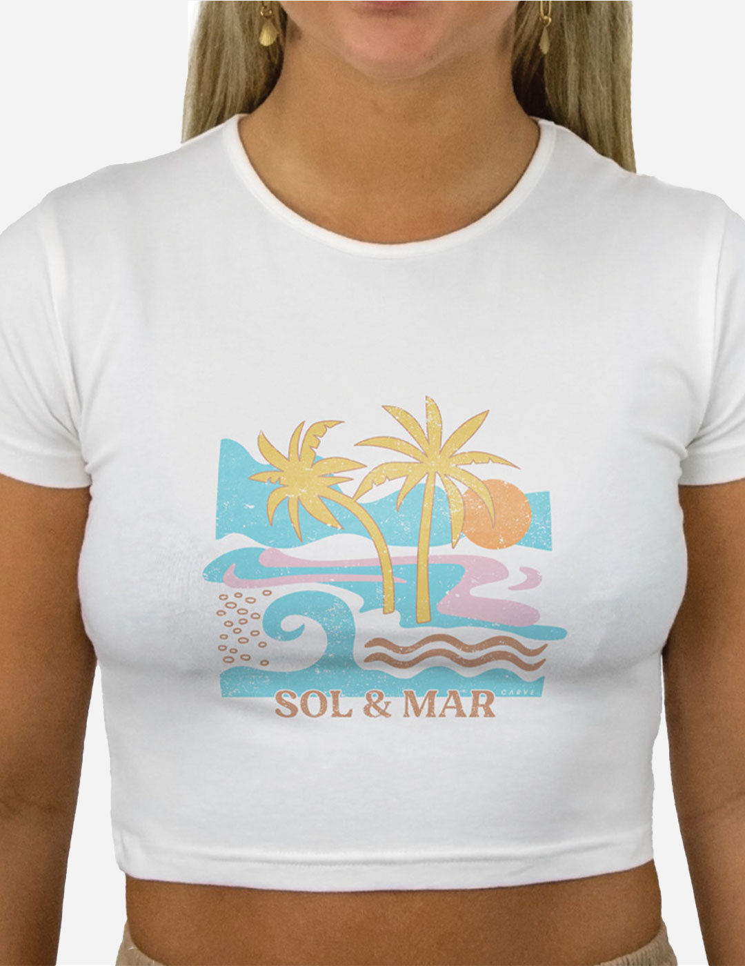Sol & Mar - Girls Short Sleeve Baby Tee - White