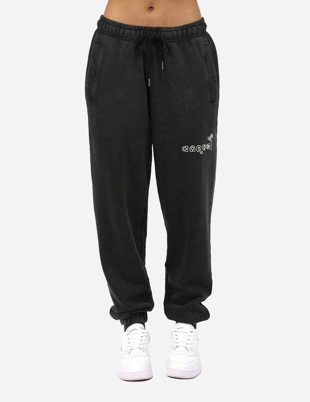 RAES - Women’s Track Pant Elastic Hem French Terry - Charcoal