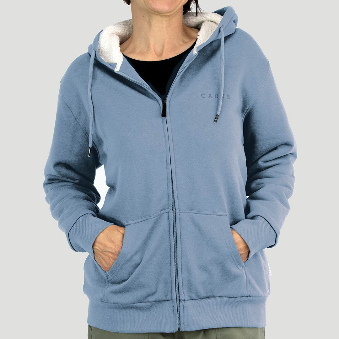 Level 22 - Womens Sherpa lined Jacket - Dusty Blue