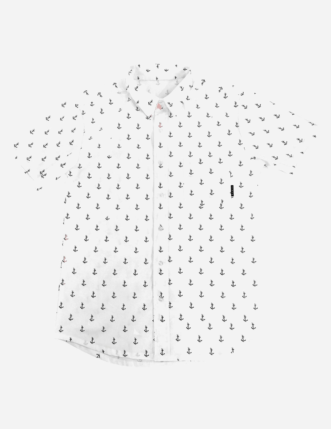 Ancora - Boy's Short Sleeve Button Front Shirt - White