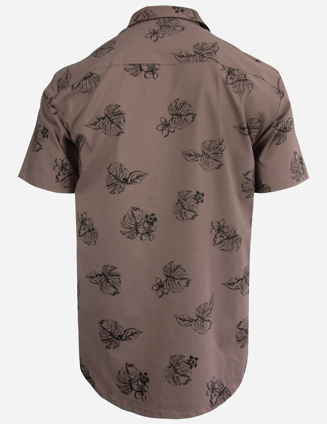 Sandy Side - Mens Short Sleeve Button Up Shirt - Plum
