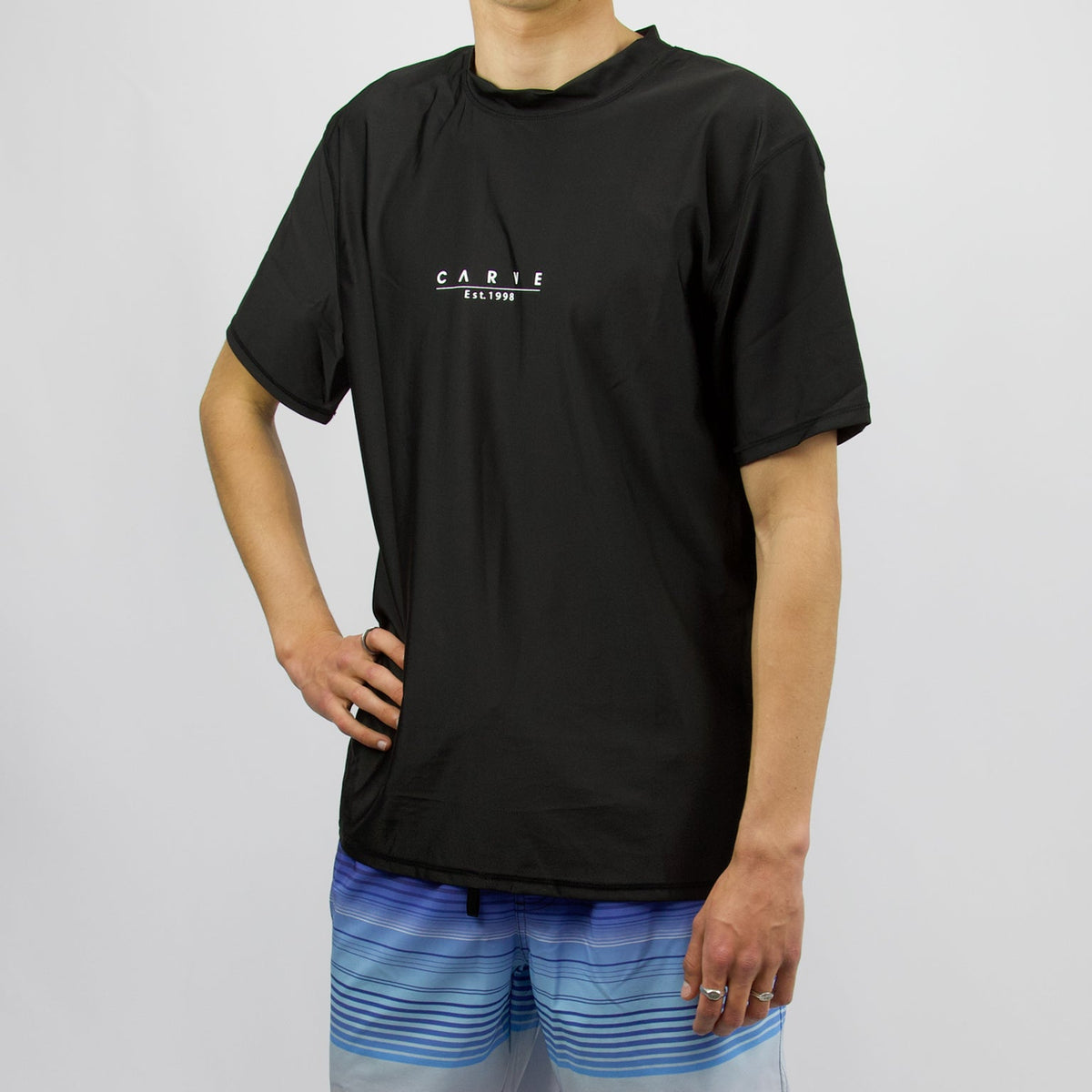 INSIGNIA - Men's short sleeve tee rashie - Black