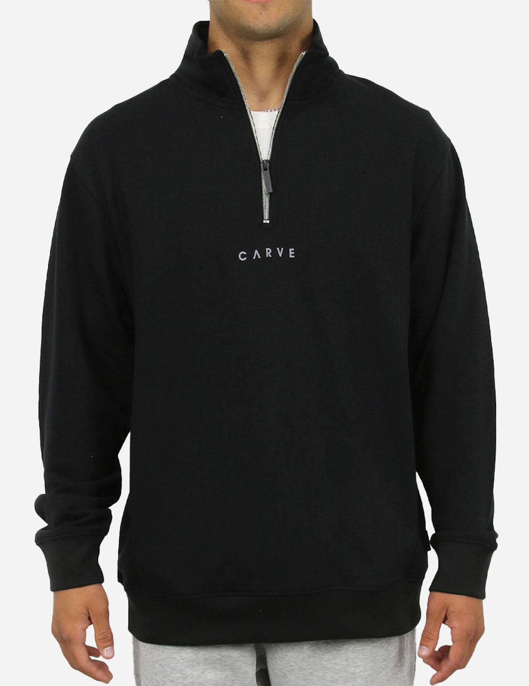 LOCALS - Men’s 1/4 Zip Sweatshirt Fleece - Black