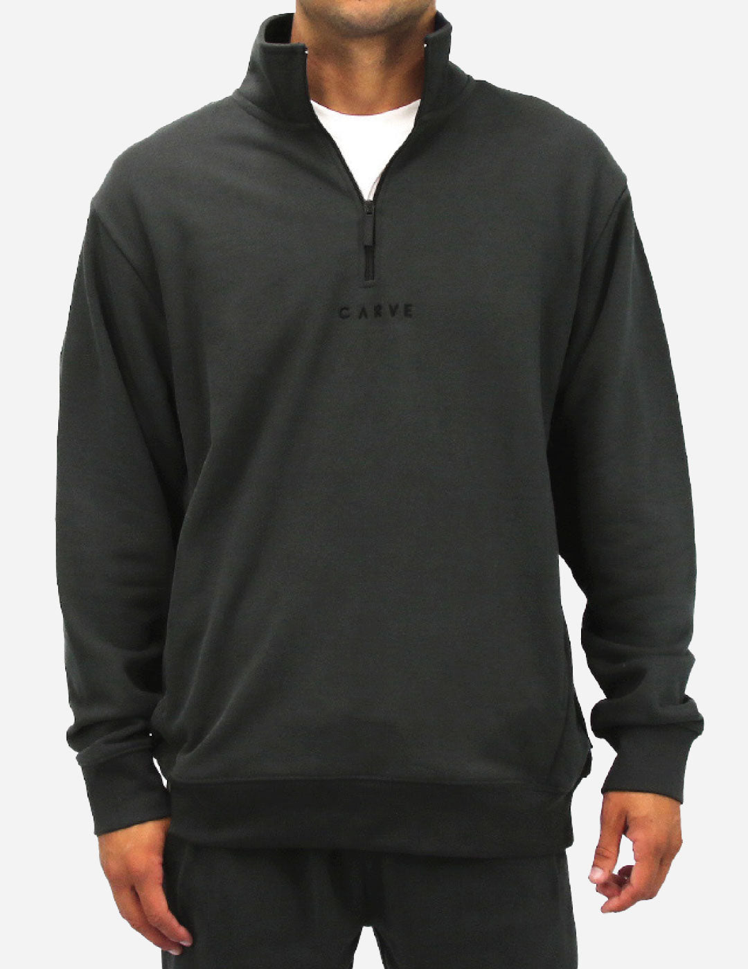 LOCALS - Men’s 1/4 Zip Sweatshirt Fleece - Charcoal