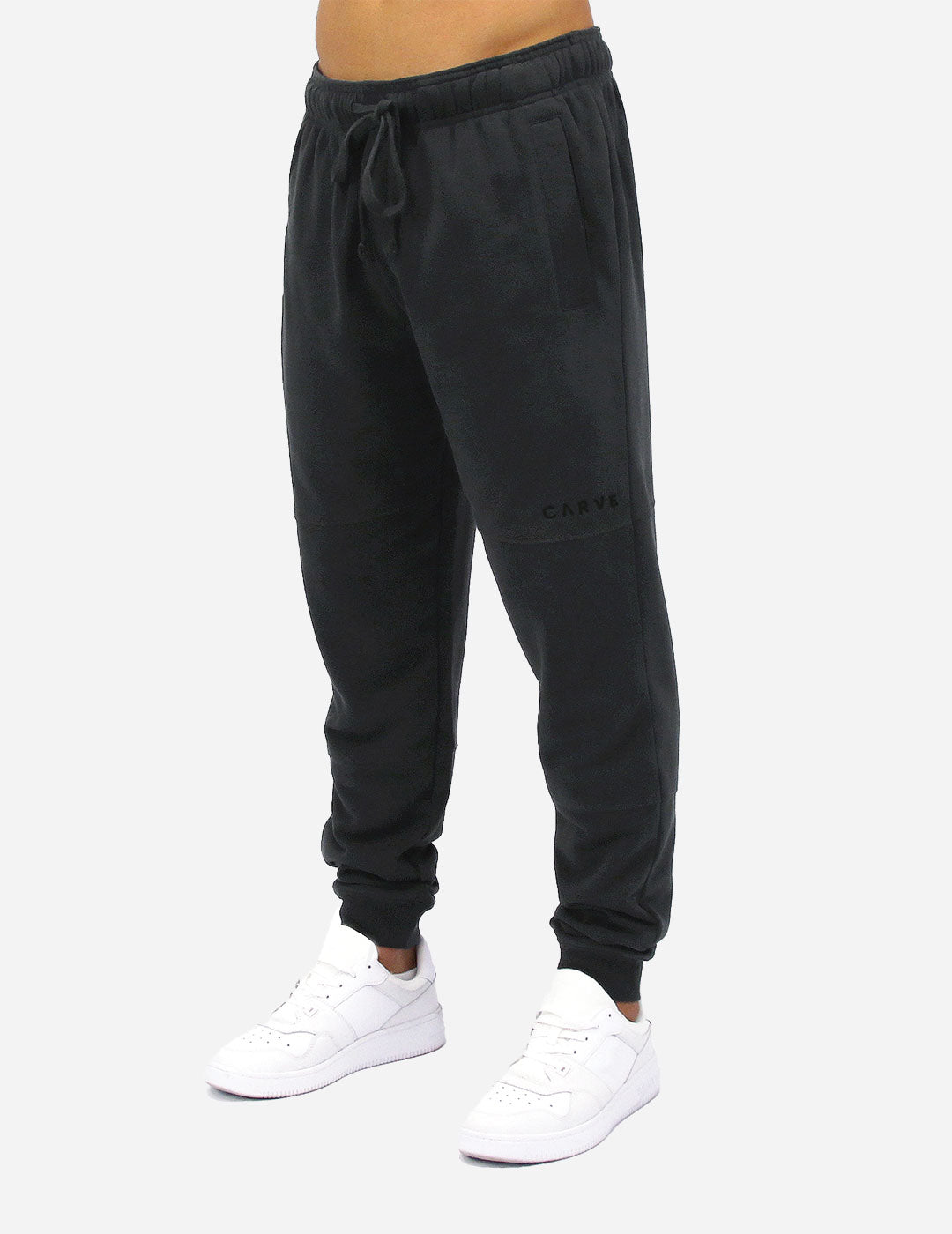 FLUID - Men’s Elastic Waist Rib Cuff Track Pants - Charcoal
