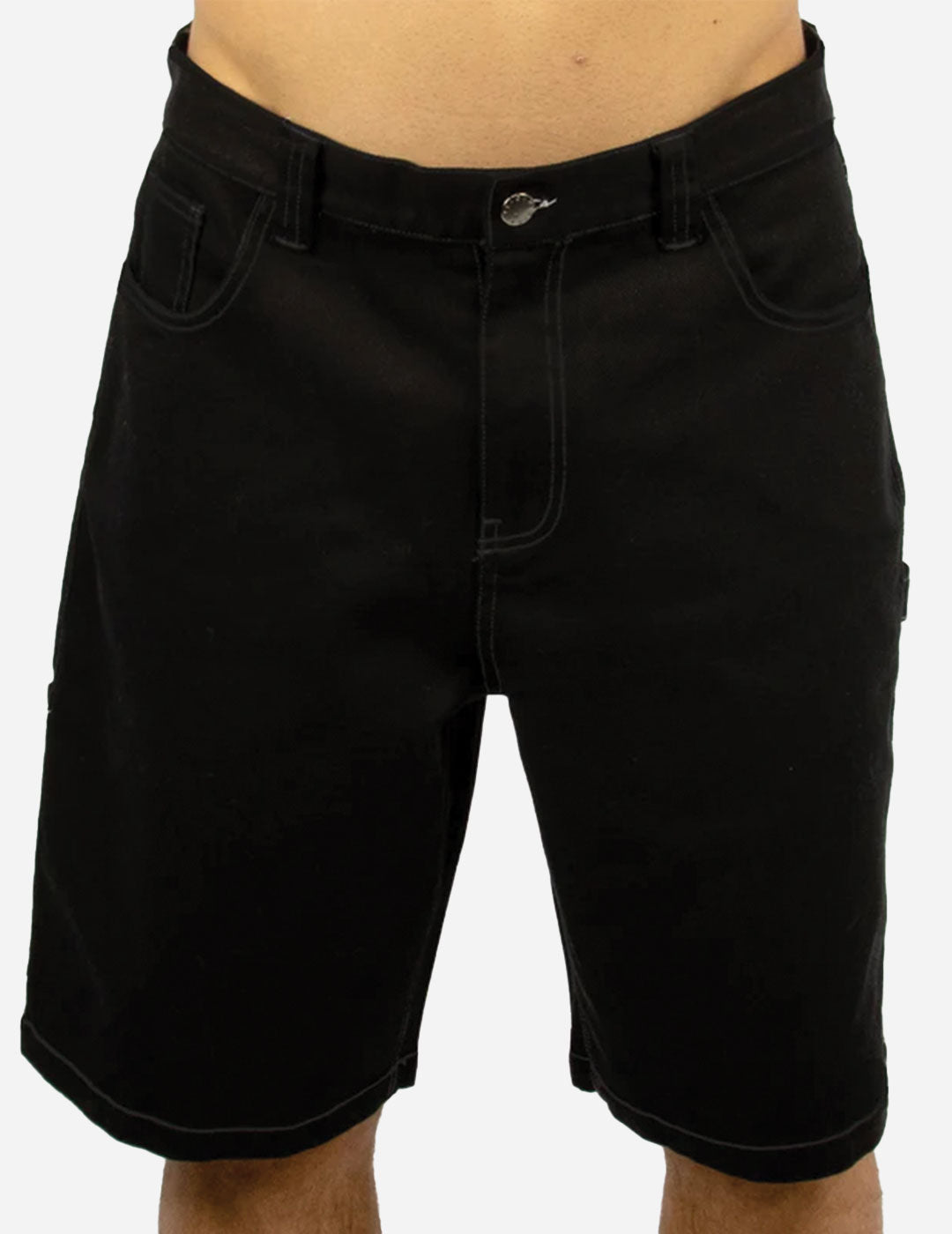 BYRON - Men's denim short - Black