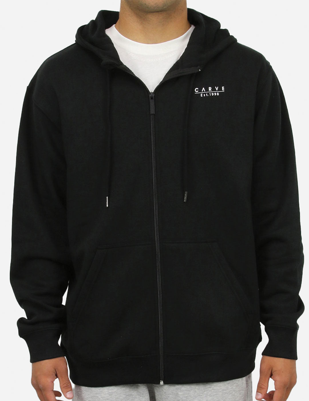 MYSTIC - Men’s Zip Hoodie Fleece - Black