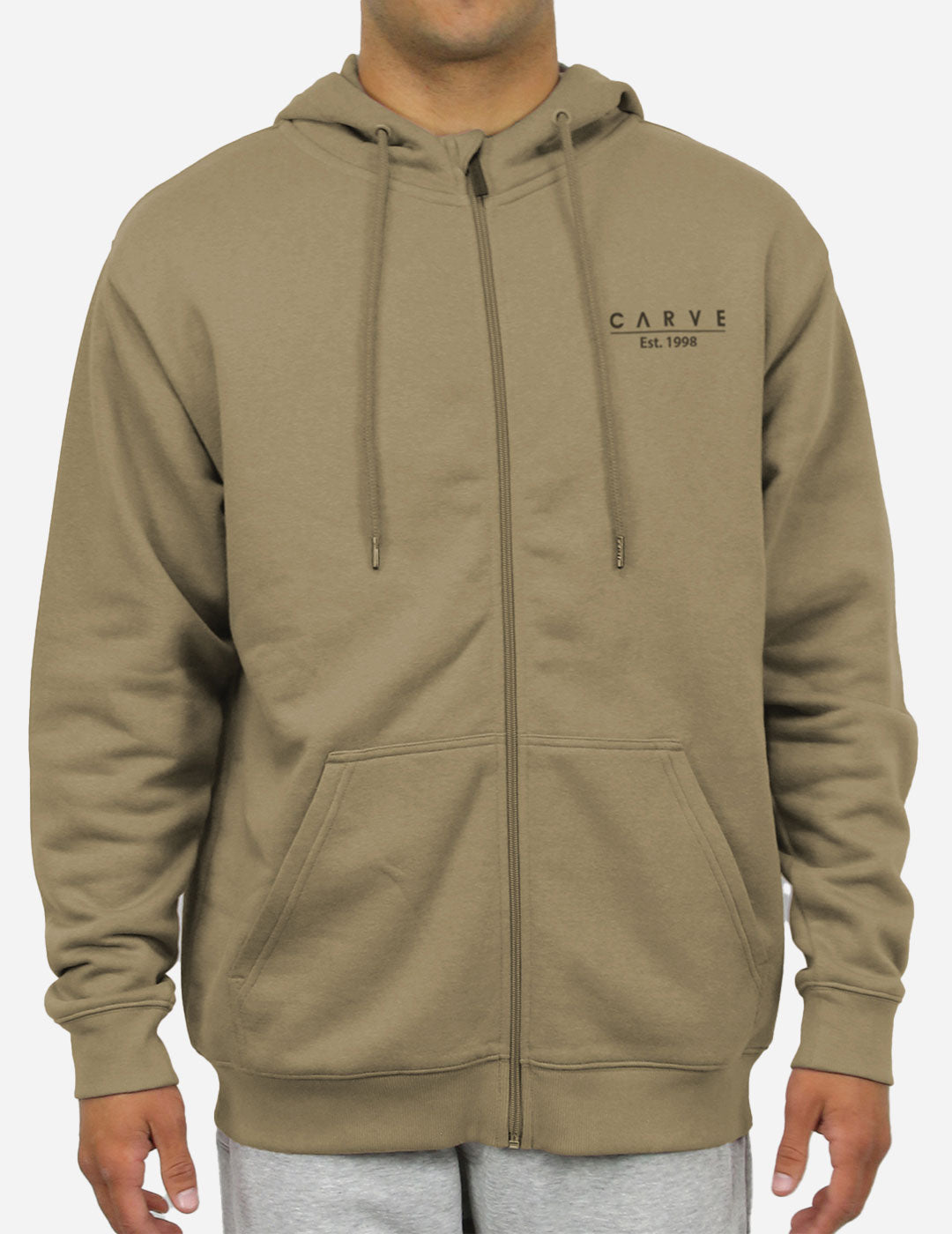 MYSTIC - Men’s Zip Hoodie Fleece - Ecru