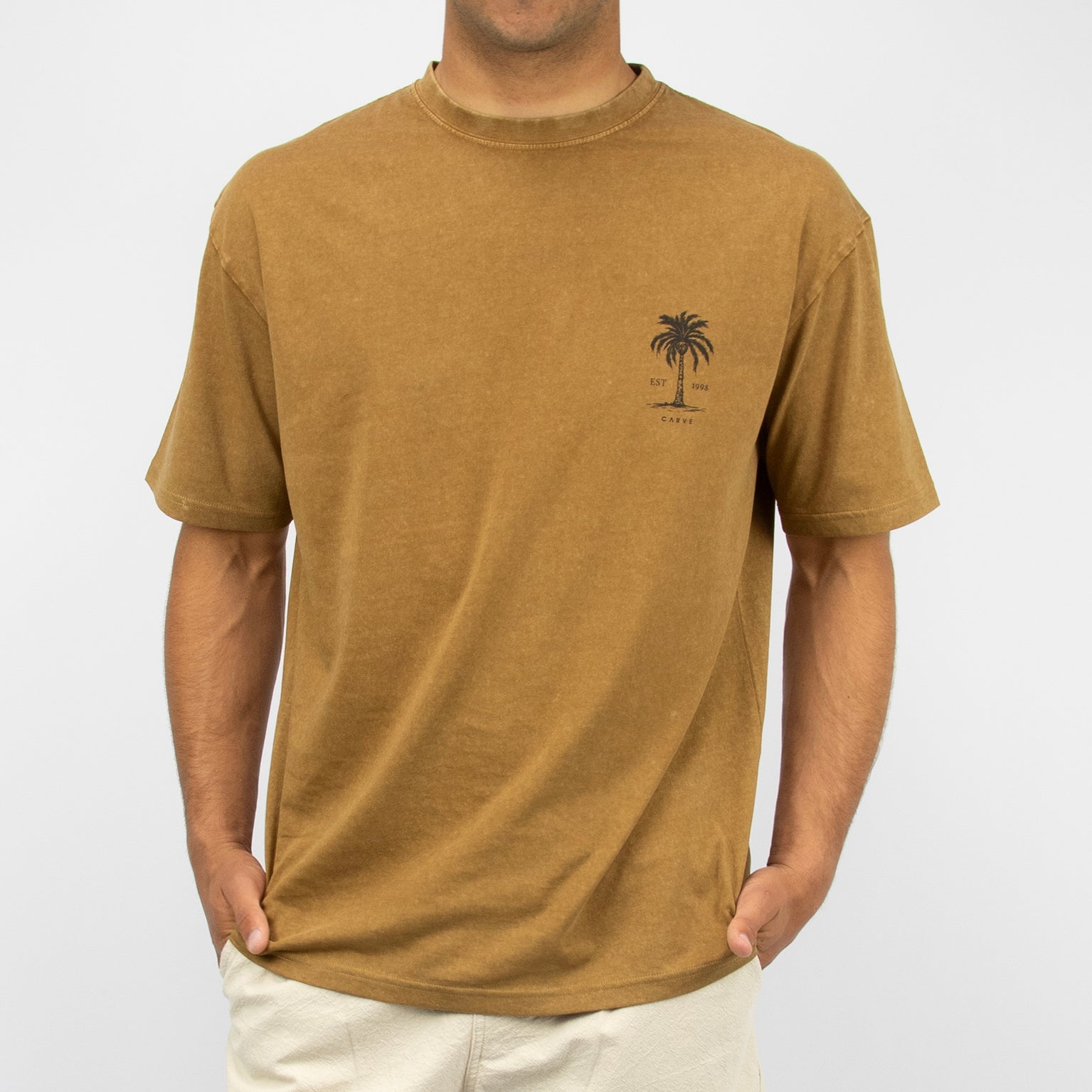 ARECA - Men's Oversized Short Sleeve Tee - Mustard