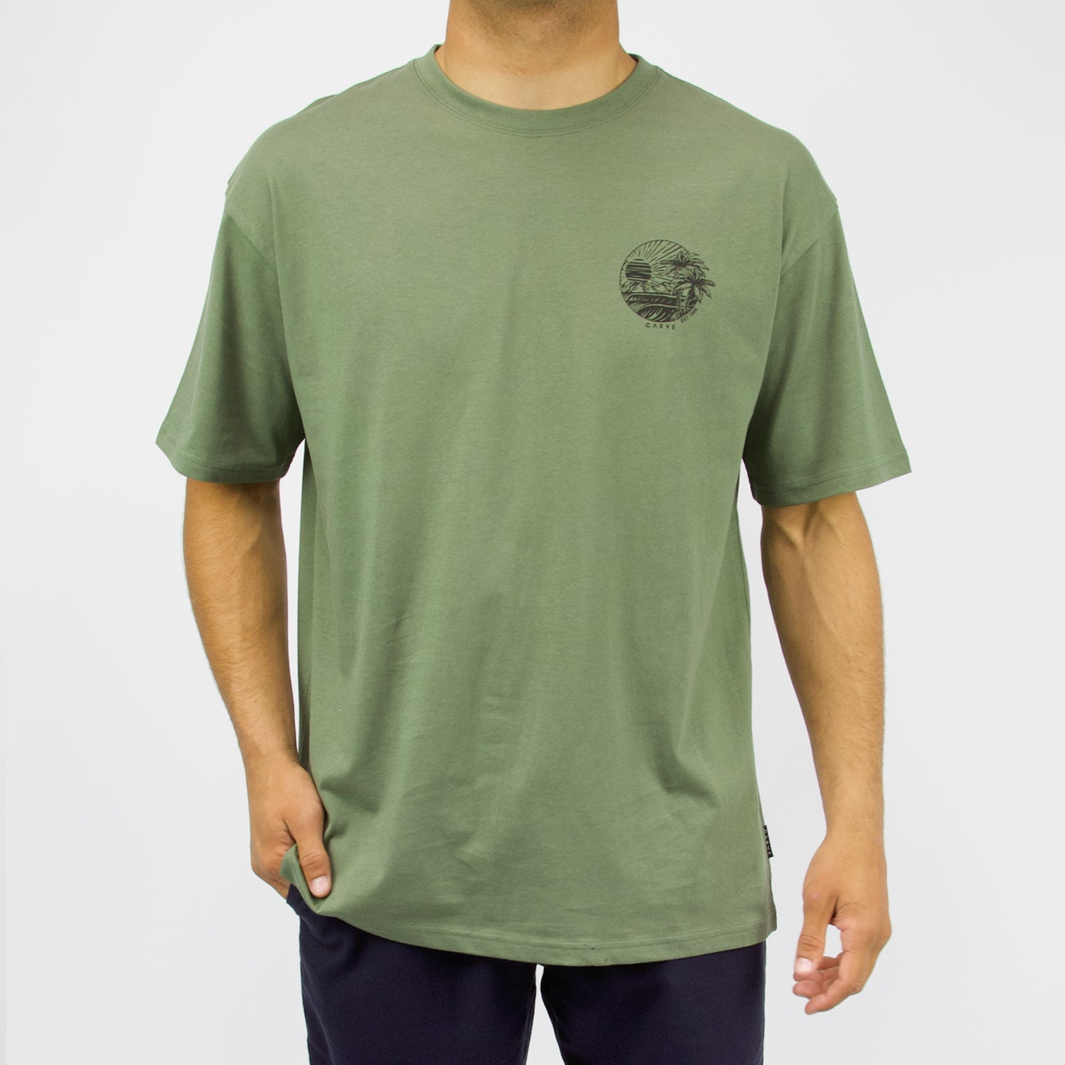 EVENTIDE - Hulk's oversized short sleeve tee - Moss Green