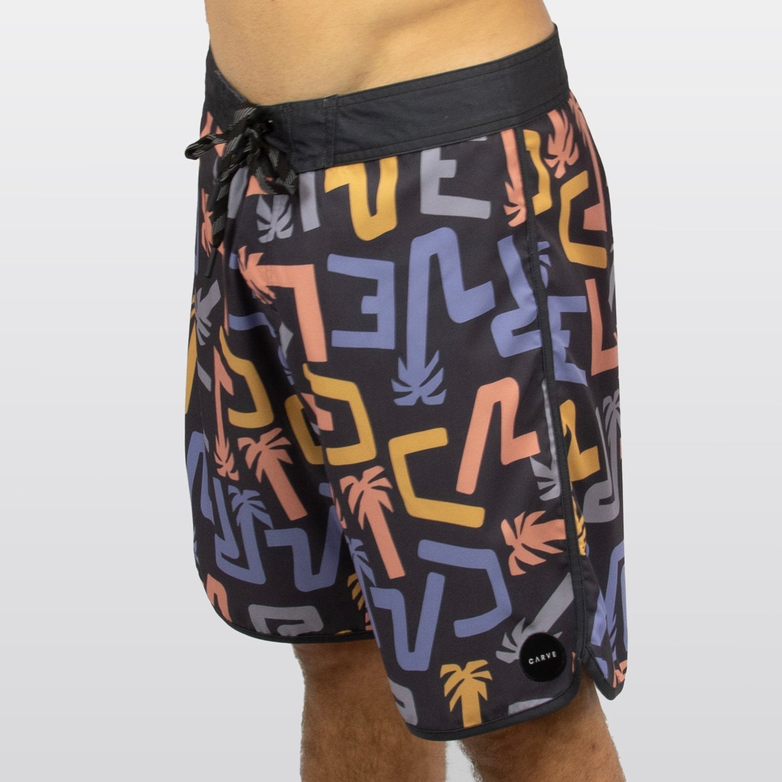 SWAMI - Men's flat waist baordies - Charcoal