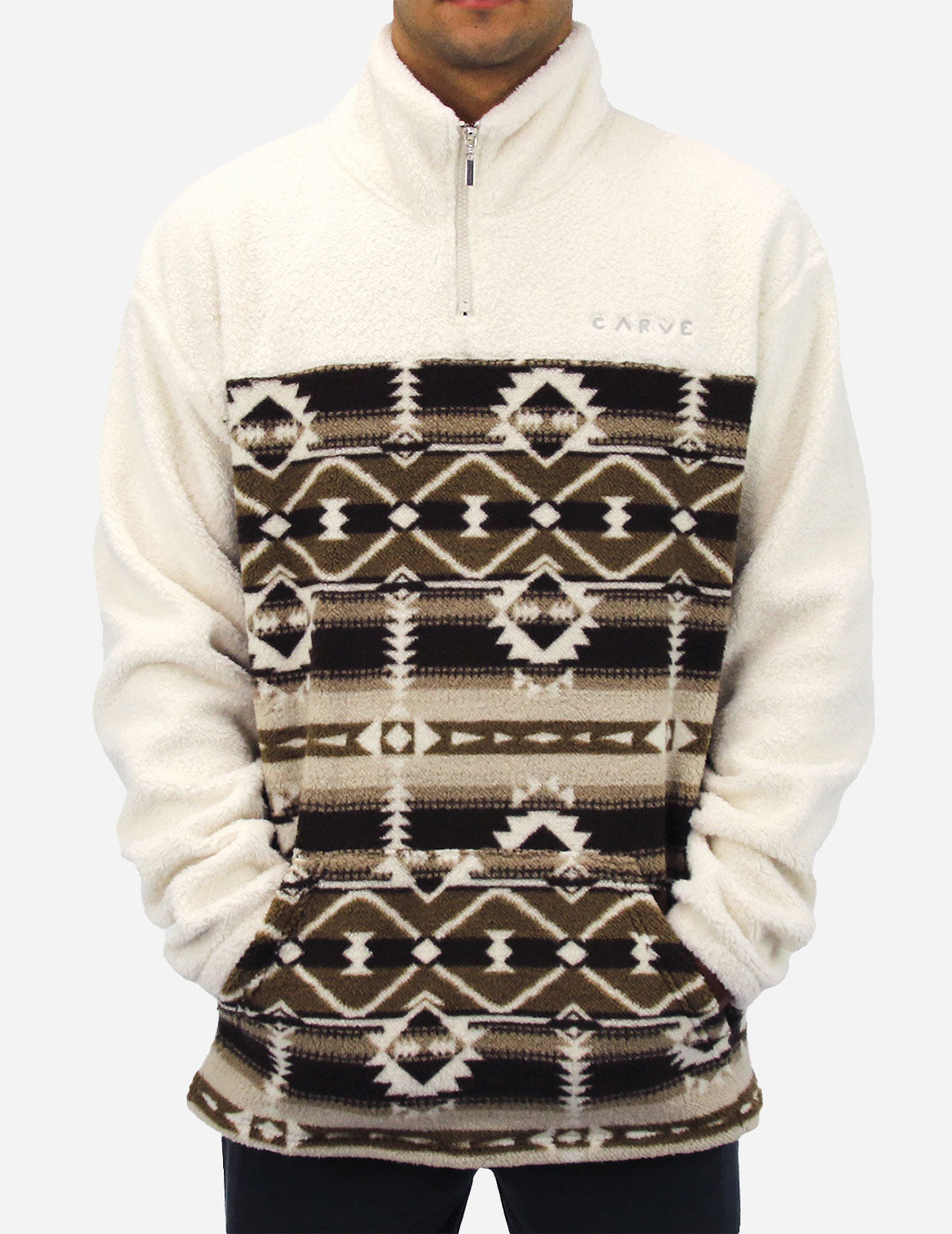 DUTTON - Men’s 1/4 Zip Sweatshirt - Cream