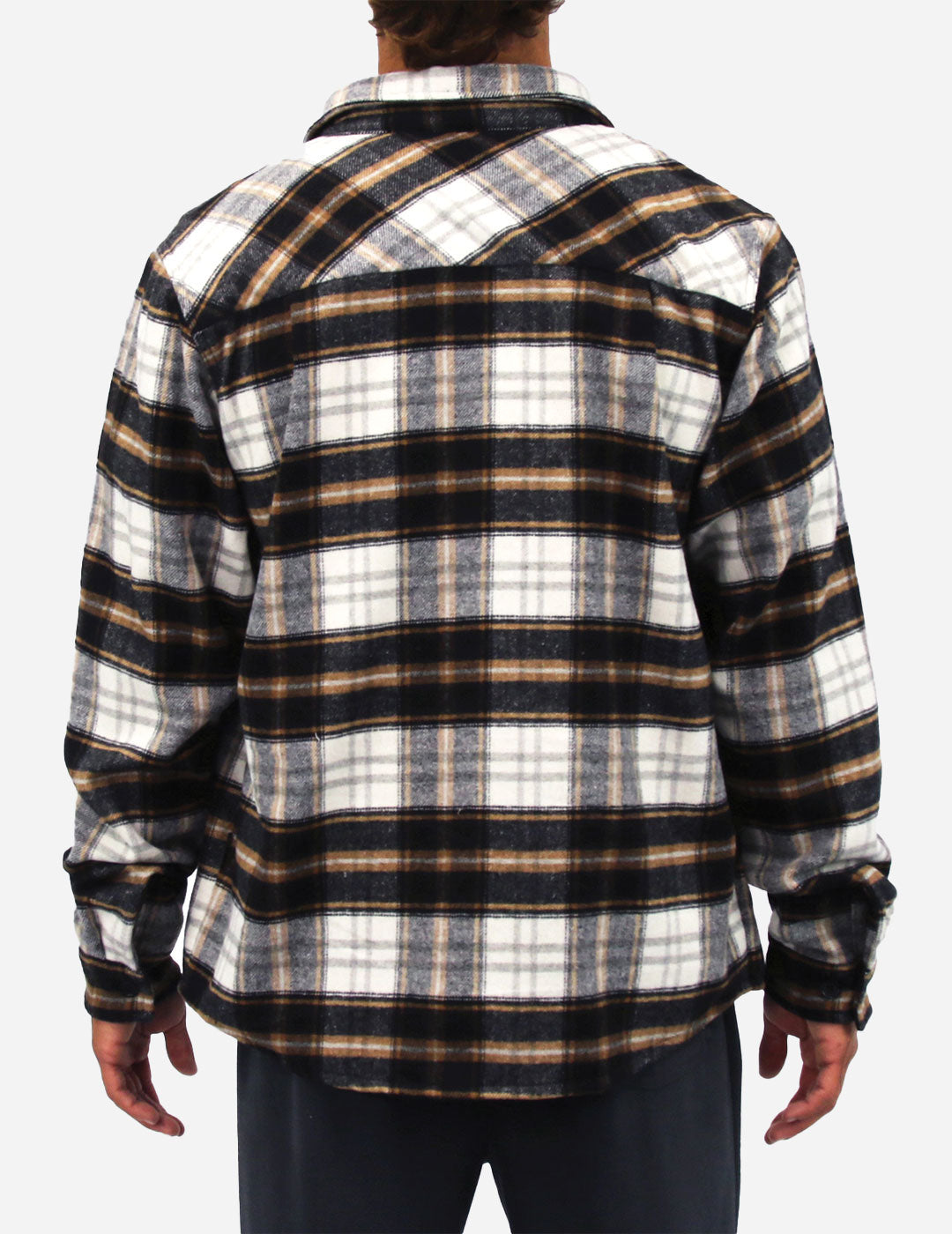 DENVER - Men’s Long Sleeve Flannel Shirt - Muted/Charcoal