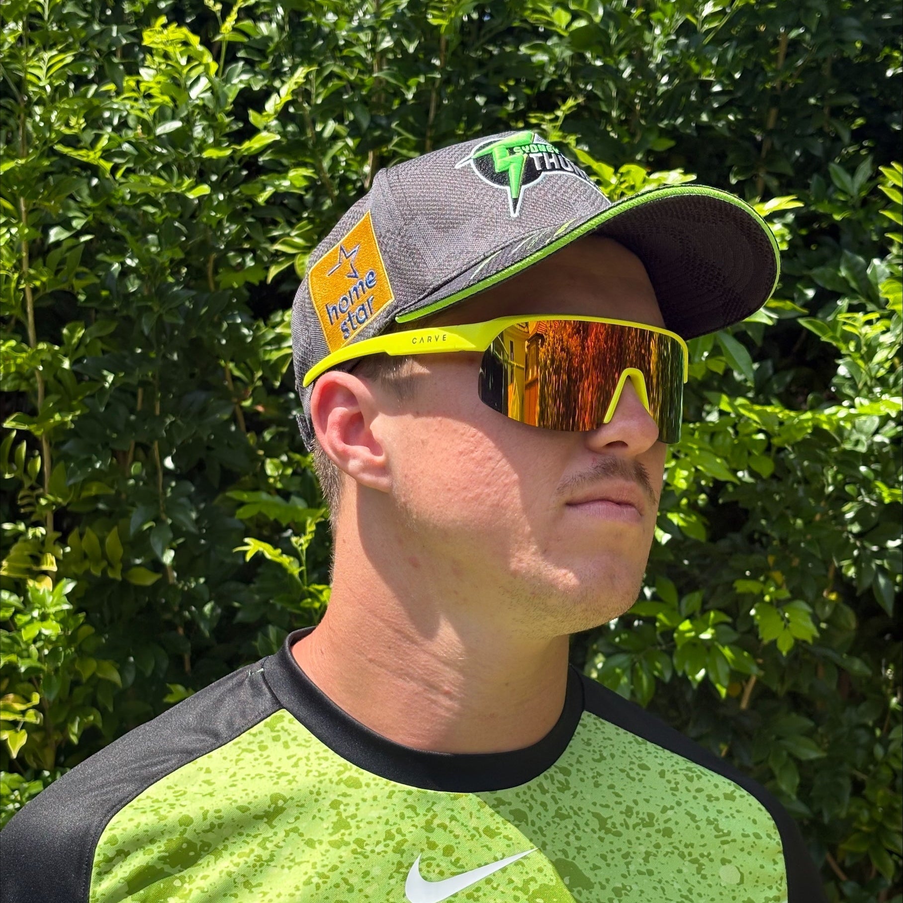 Velocity - Frame: Matte Fluro Yellow <br> Lens: Grey with External Red Iridium